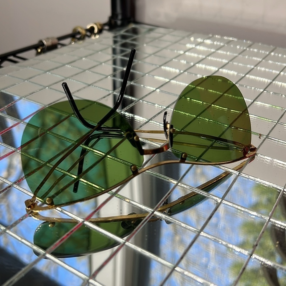 Vintage 1950s Ray Ban Cool Ray Olympian Polaroid 88 Green Lenses Sunglasses